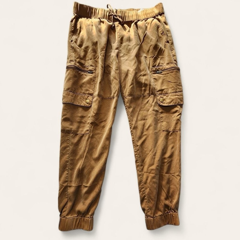 Banana Republic Soft Cargo‎ Jogger Tencel Pants Medium Brown Cinnamon Utility